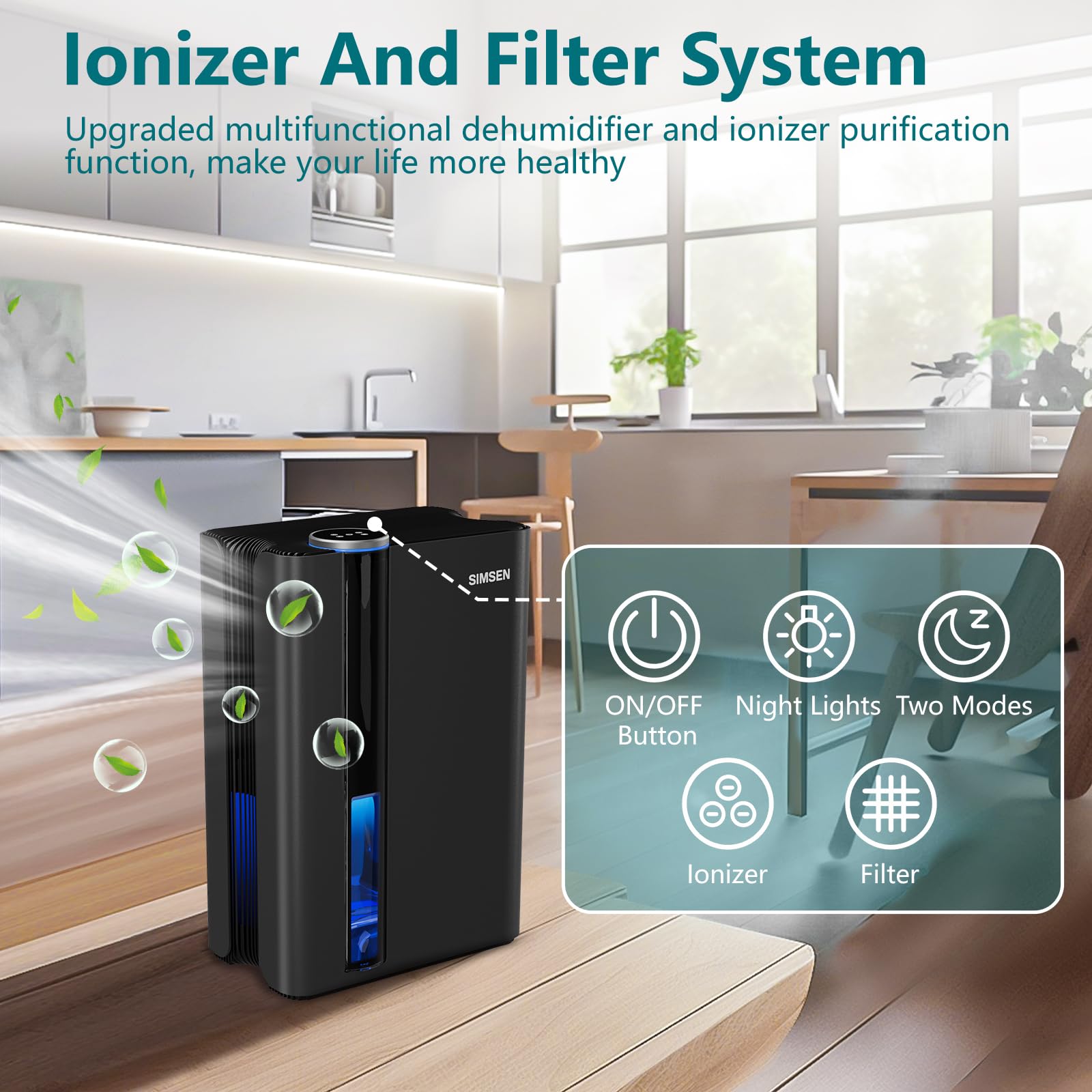 除湿機 2000ml 800平方フィート Amazon | SIMSEN 94オンス 除湿機 家庭用 800平方フィート 静音除湿機